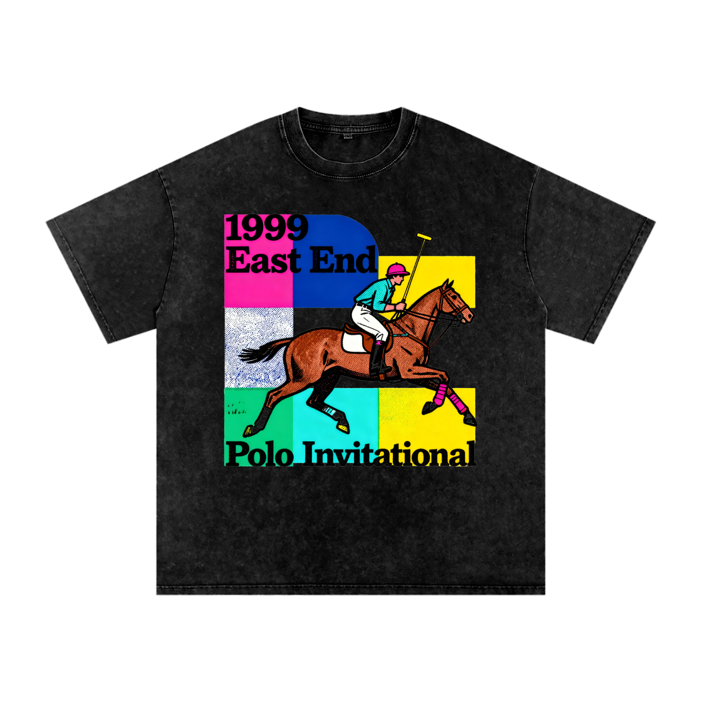 1999 East End Polo Invitational Washed Oversized Cotton T-Shirt