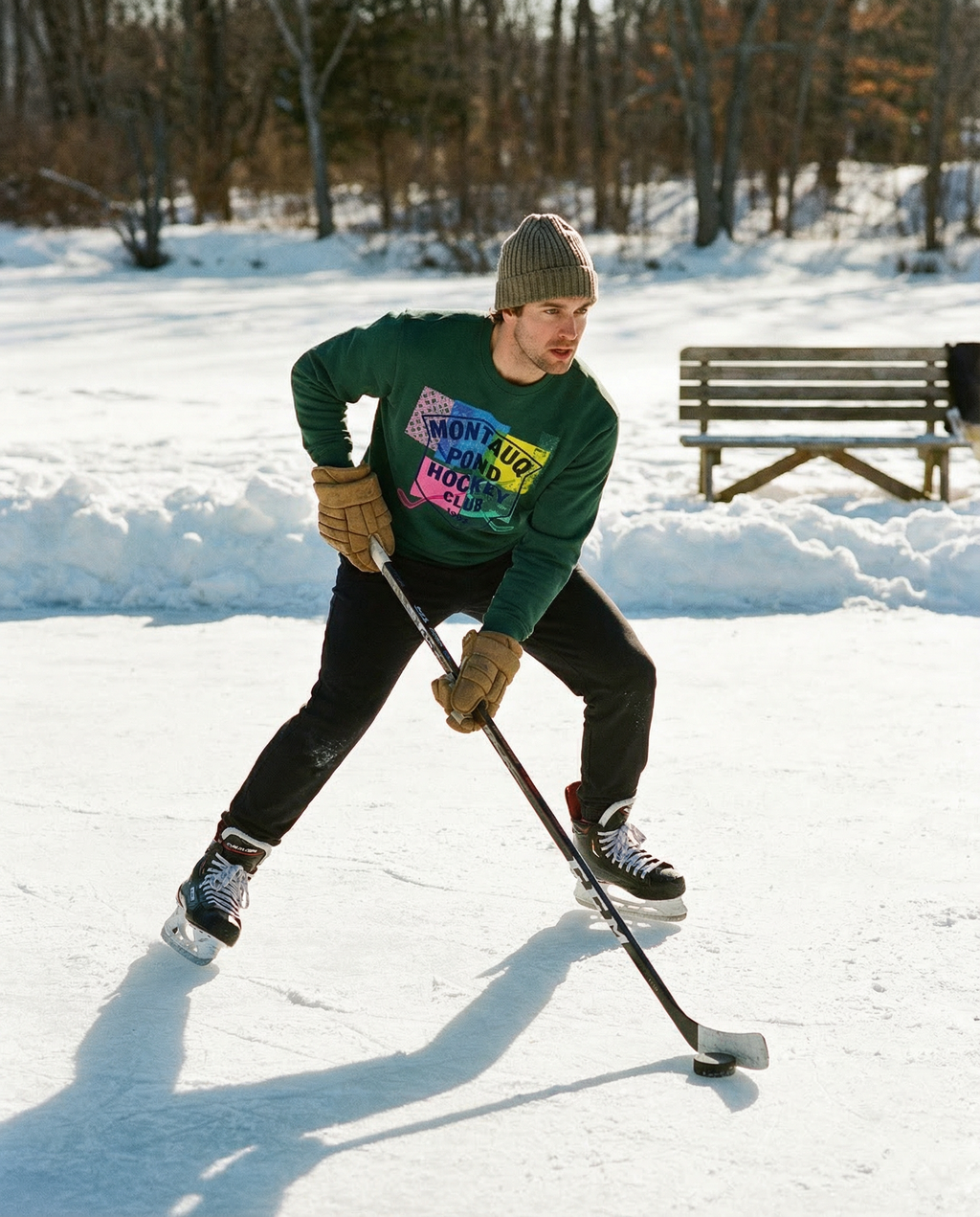 1998 Montauq Pond Hockey Club Heavyweight Crewneck Sweatshirt