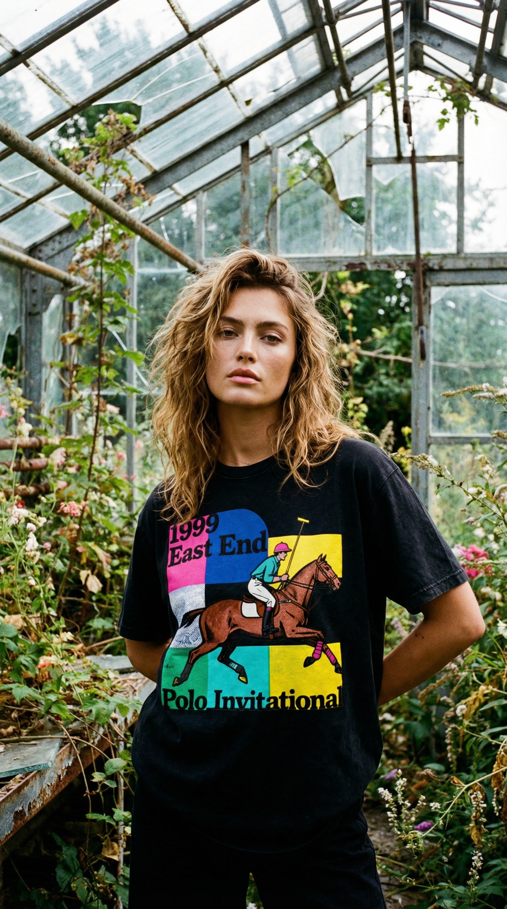 1999 East End Polo Invitational Washed Oversized Cotton T-Shirt