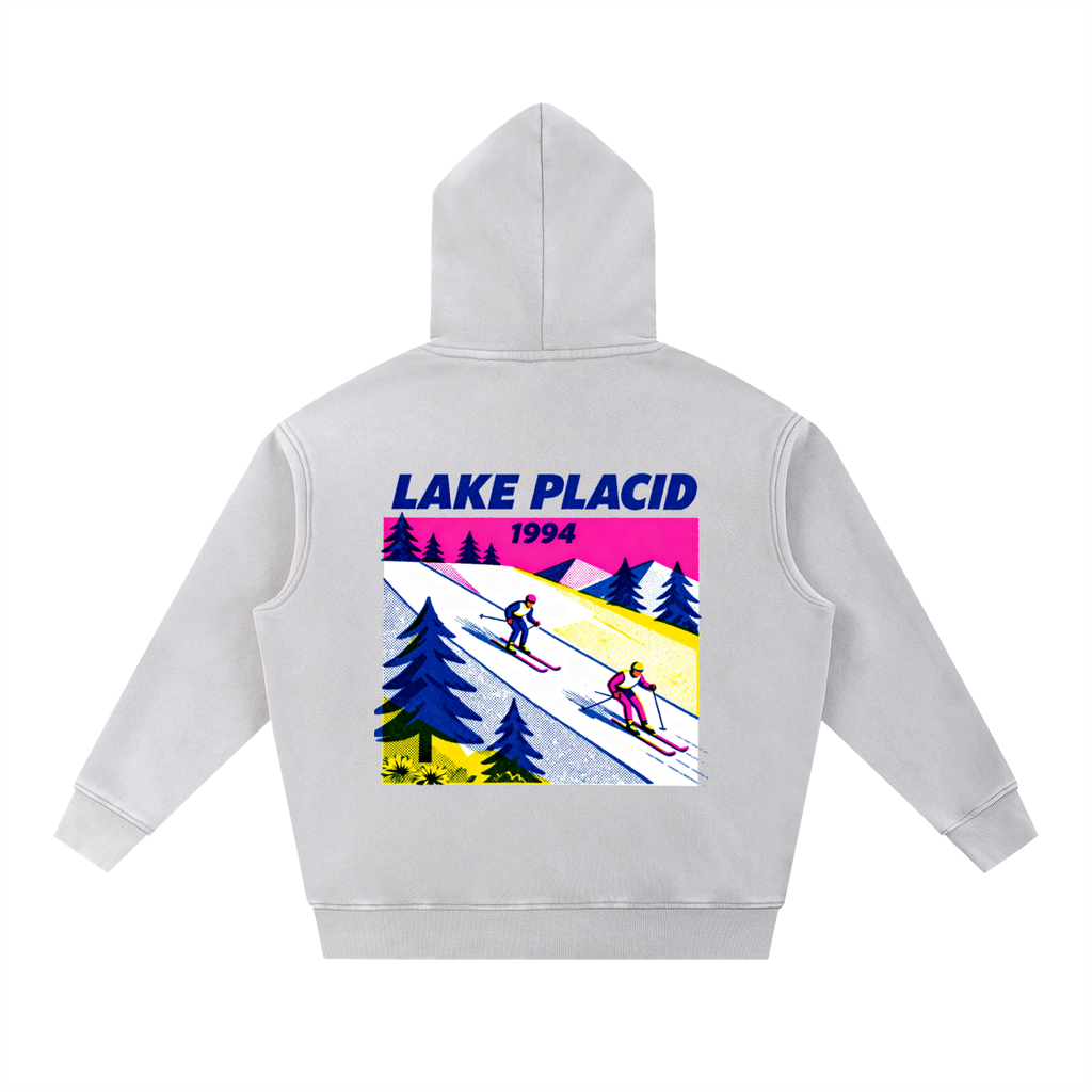 1994 Lake Placid Snow Wash Fleece Oversize Hoodie