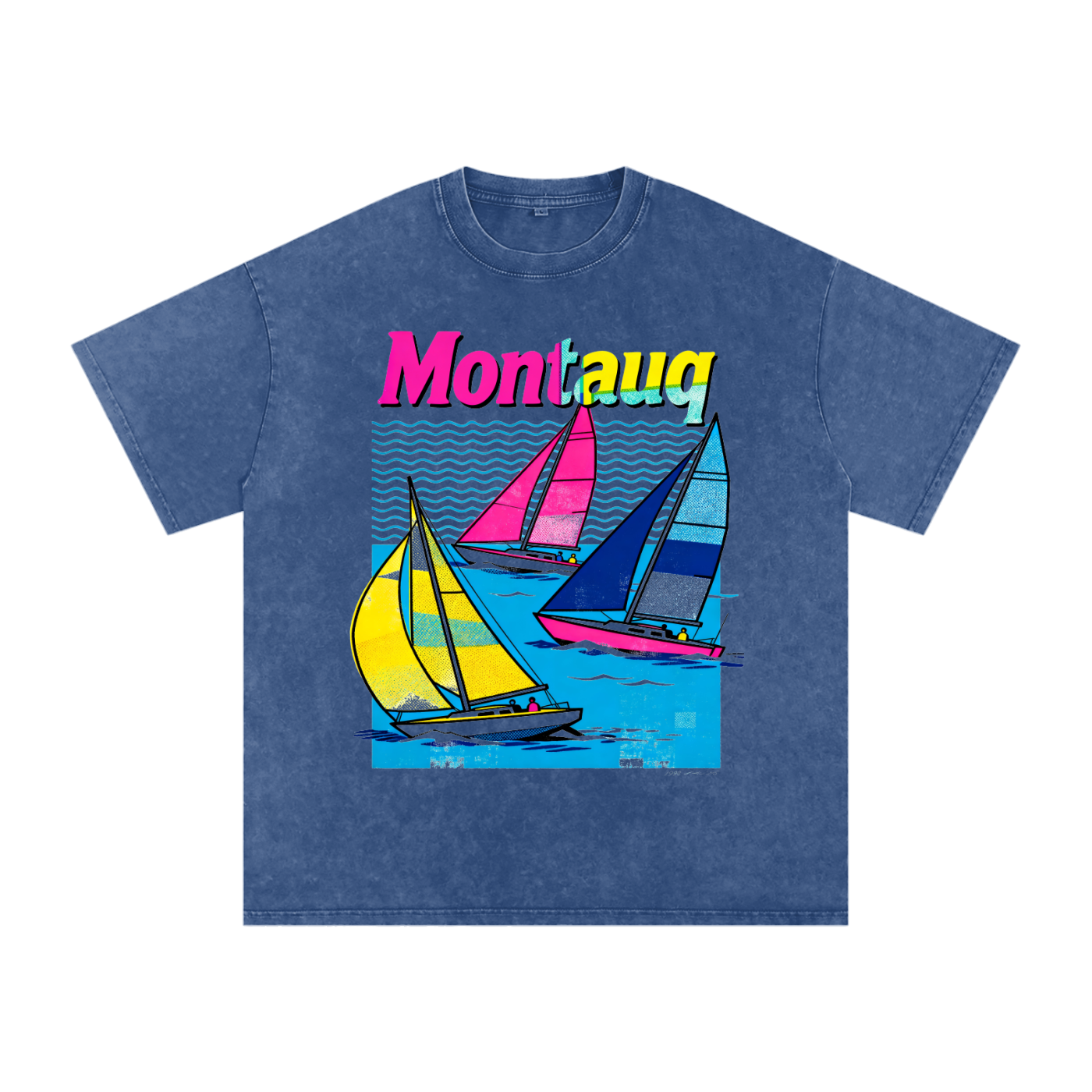 Montauq Classic Sailing Washed Cotton T-Shirt