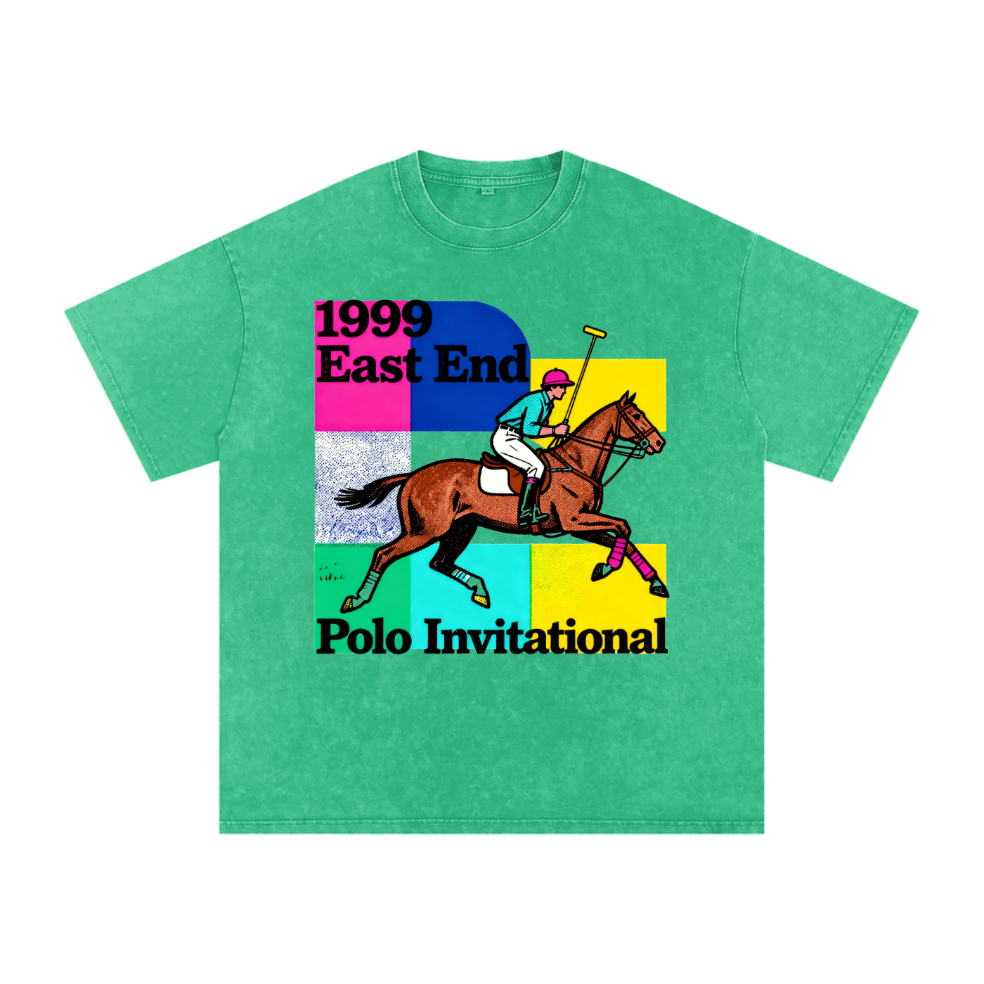 1999 East End Polo Invitational Washed Oversized Cotton T-Shirt