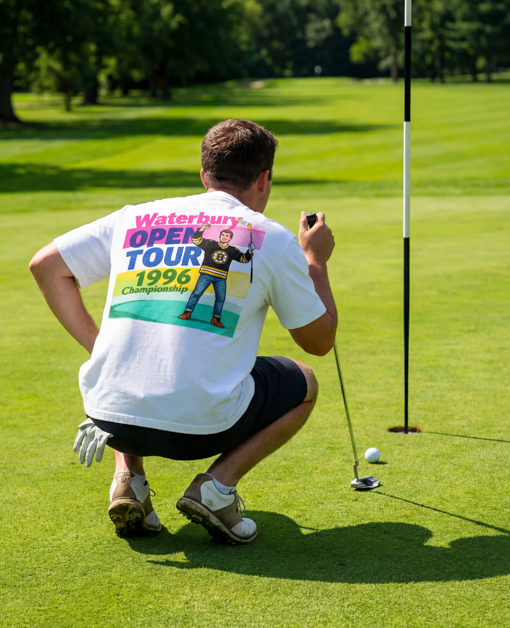 1996 Waterbury Open Happy Vintage Golf T-Shirt R2