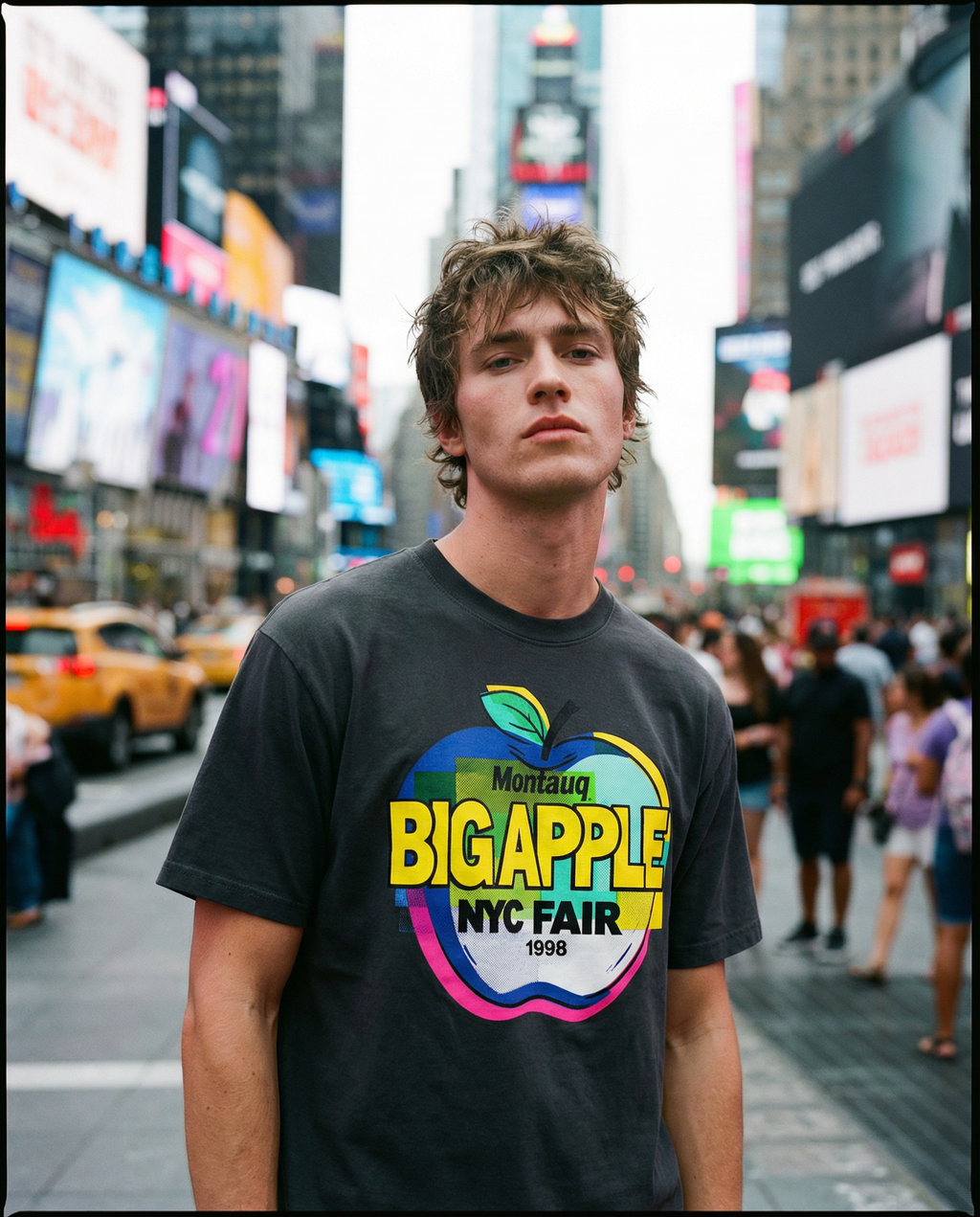 NYC Big Apple Fair Vintage Washed Cotton T-Shirt