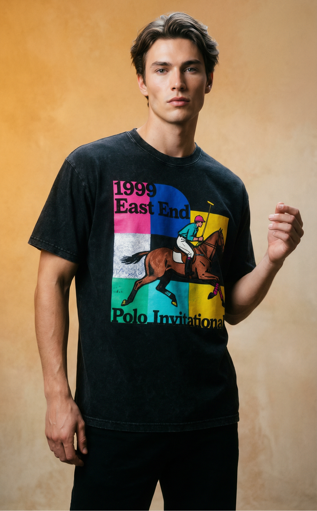 1999 East End Polo Invitational Washed Oversized Cotton T-Shirt