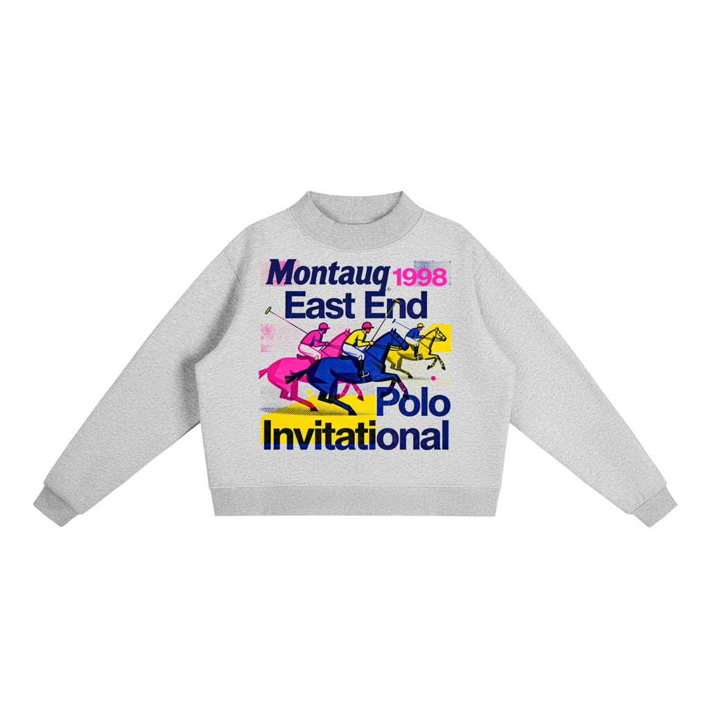 1998 Vintage Polo Invitational W2 Women's Mock-Neck Crew Sweatshirt