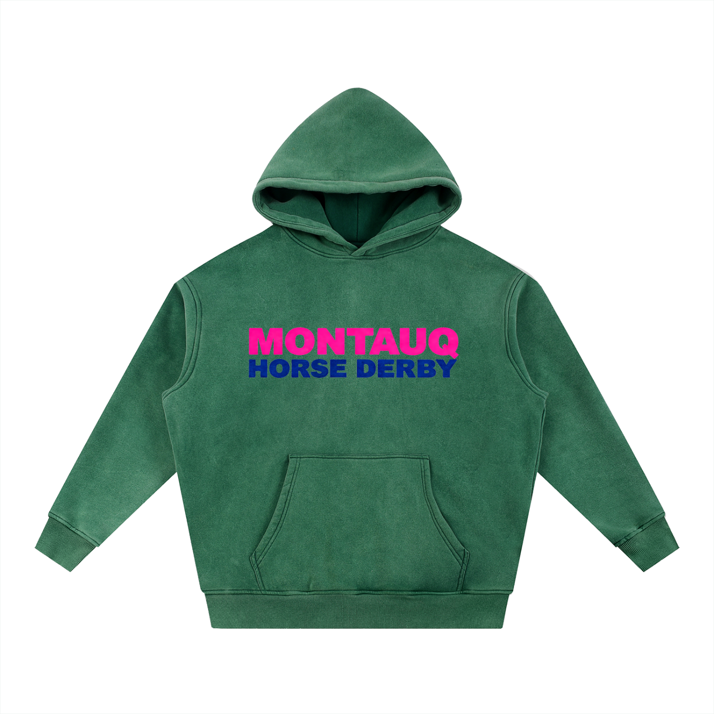 Montauq Horse Derby 1994 Snow Wash Fleece Oversize Hoodie