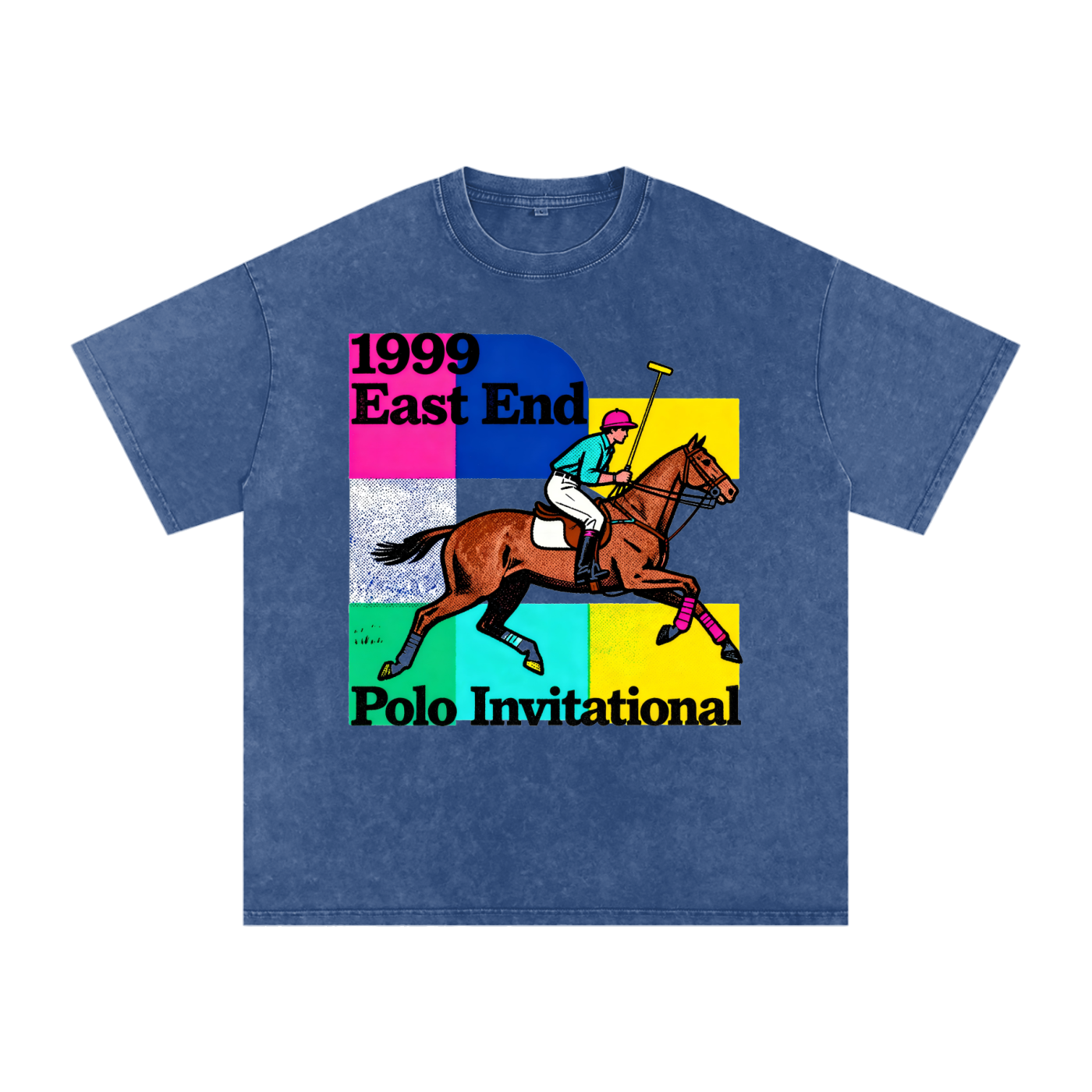 1999 East End Polo Invitational Washed Oversized Cotton T-Shirt