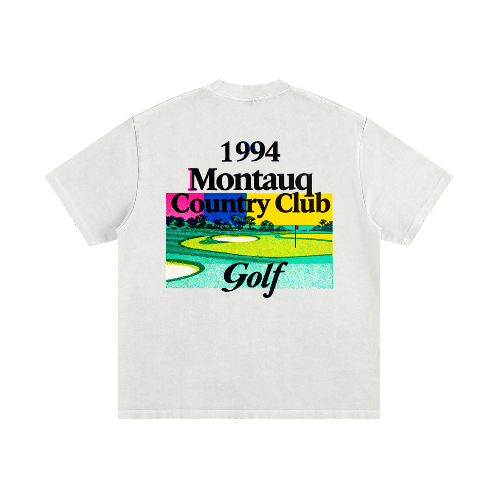 1994 Montauq Country Club Golf Heavyweight Vintage Washed Frayed T-Shirt