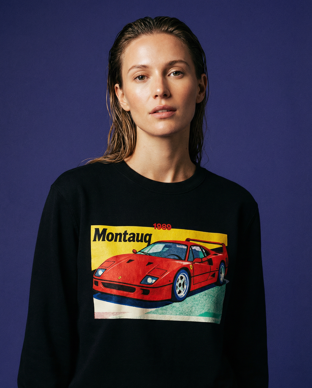 F40 Montauq Vintage Heavyweight Crewneck  Sweatshirt